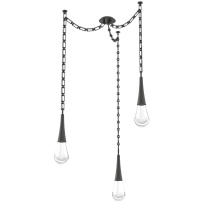 Hammerton SNB0078-03-MB-C-CH3-L3 - Raindrop Multi Light Pendant Matte Black