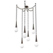 Hammerton SNB0078-06-FB-C-CH1-L3 - Raindrop Multi Light Pendant Flat Bronze
