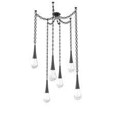 Hammerton SNB0078-06-MB-C-CH2-L1 - Raindrop Multi Light Pendant Matte Black
