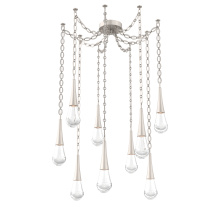 Hammerton SNB0078-09-BS-C-CH2-L1 - Raindrop Multi Light Pendant Beige Silver
