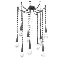 Hammerton SNB0078-09-MB-C-CH2-L3 - Raindrop Multi Light Pendant Matte Black