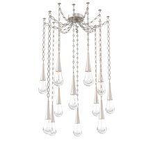 Hammerton SNB0078-12-BS-C-CH2-L1 - Raindrop Multi Light Pendant Beige Silver