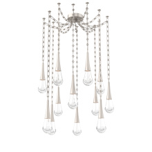 Hammerton SNB0078-12-BS-C-CH3-L3 - Raindrop Multi Light Pendant Beige Silver