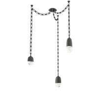 Hammerton SNB0079-03-MB-PC-CH3-L1 - Pebble Multi Light Pendant Matte Black