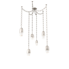 Hammerton SNB0079-06-BS-PC-CH2-L1 - Pebble Multi Light Pendant Beige Silver