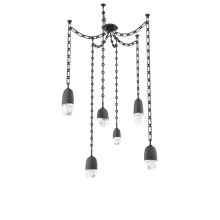 Hammerton SNB0079-06-MB-PC-CH3-L1 - Pebble Multi Light Pendant Matte Black