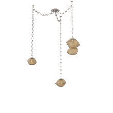 Hammerton SNB0089-03-BS-B-CH1-L3 - Mesa Multi Light Pendant Beige Silver