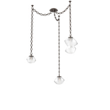 Hammerton SNB0089-03-FB-C-CH1-L1 - Mesa Multi Light Pendant Flat Bronze