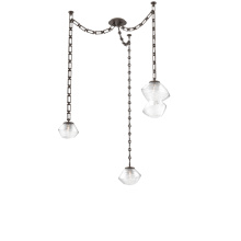 Hammerton SNB0089-03-FB-C-CH3-L3 - Mesa Multi Light Pendant Flat Bronze