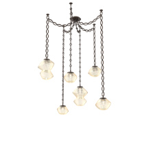 Hammerton SNB0089-06-FB-A-CH2-L1 - Mesa Multi Light Pendant Flat Bronze