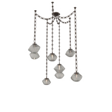 Hammerton SNB0089-06-FB-S-CH3-L3 - Mesa Multi Light Pendant Flat Bronze