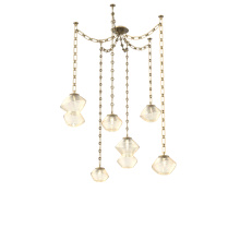 Hammerton SNB0089-06-GB-A-CH3-L3 - Mesa Multi Light Pendant Gilded Brass