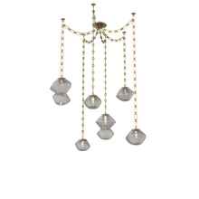 Hammerton SNB0089-06-GB-S-CH3-L1 - Mesa Multi Light Pendant Gilded Brass