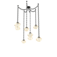 Hammerton SNB0089-06-MB-A-CH2-L1 - Mesa Multi Light Pendant Matte Black