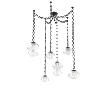Hammerton SNB0089-06-MB-C-CH2-L1 - Mesa Multi Light Pendant Matte Black