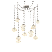 Hammerton SNB0089-09-BS-A-CH3-L3 - Mesa Multi Light Pendant Beige Silver