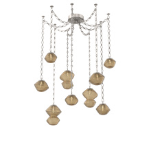 Hammerton SNB0089-09-BS-B-CH1-L3 - Mesa Multi Light Pendant Beige Silver