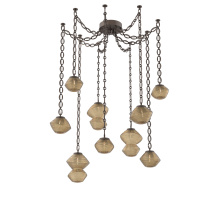 Hammerton SNB0089-09-FB-B-CH2-L1 - Mesa Multi Light Pendant Flat Bronze