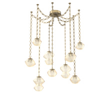 Hammerton SNB0089-09-GB-A-CH1-L3 - Mesa Multi Light Pendant Gilded Brass