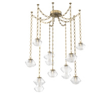 Hammerton SNB0089-09-GB-C-CH1-L3 - Mesa Multi Light Pendant Gilded Brass
