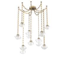 Hammerton SNB0089-09-GB-C-CH2-L3 - Mesa Multi Light Pendant Gilded Brass