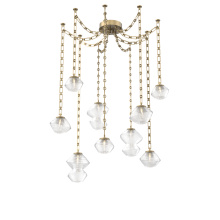 Hammerton SNB0089-09-GB-C-CH3-L3 - Mesa Multi Light Pendant Gilded Brass