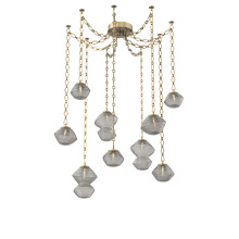 Hammerton SNB0089-09-GB-S-CH1-L1 - Mesa Multi Light Pendant Gilded Brass
