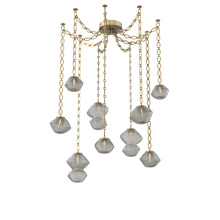 Hammerton SNB0089-09-GB-S-CH2-L3 - Mesa Multi Light Pendant Gilded Brass