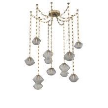 Hammerton SNB0089-09-GB-S-CH3-L3 - Mesa Multi Light Pendant Gilded Brass