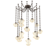 Hammerton SNB0089-12-FB-A-CH3-L3 - Mesa Multi Light Pendant Flat Bronze