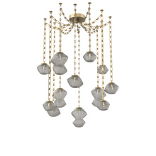 Hammerton SNB0089-12-GB-S-CH3-L1 - Mesa Multi Light Pendant Gilded Brass