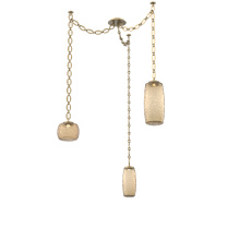 Hammerton SNB0091-03-GB-B-CH2-L3 - Vessel Multi Light Pendant Gilded Brass