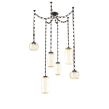 Hammerton SNB0091-06-FB-A-CH3-L3 - Vessel Multi Light Pendant Flat Bronze
