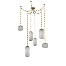 Hammerton SNB0091-06-GB-S-CH3-L3 - Vessel Multi Light Pendant Gilded Brass
