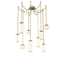 Hammerton SNB0091-09-GB-A-CH3-L1 - Vessel Multi Light Pendant Gilded Brass
