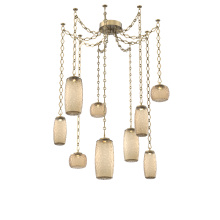Hammerton SNB0091-09-GB-B-CH1-L3 - Vessel Multi Light Pendant Gilded Brass