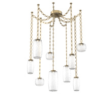 Hammerton SNB0091-09-GB-C-CH2-L3 - Vessel Multi Light Pendant Gilded Brass