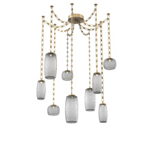 Hammerton SNB0091-09-GB-S-CH3-L3 - Vessel Multi Light Pendant Gilded Brass