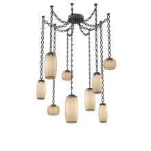 Hammerton SNB0091-09-MB-B-CH2-L1 - Vessel Multi Light Pendant Matte Black