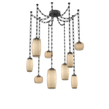 Hammerton SNB0091-09-MB-B-CH3-L3 - Vessel Multi Light Pendant Matte Black