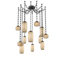Hammerton SNB0091-12-MB-B-CH3-L3 - Vessel Multi Light Pendant Matte Black