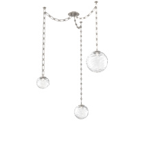 Hammerton SNB0092-03-BS-C-CH3-L3 - Gaia Multi Light Pendant Beige Silver