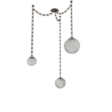 Hammerton SNB0092-03-FB-S-CH3-L1 - Gaia Multi Light Pendant Flat Bronze