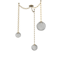 Hammerton SNB0092-03-GB-S-CH2-L1 - Gaia Multi Light Pendant Gilded Brass