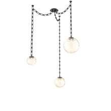 Hammerton SNB0092-03-MB-A-CH3-L3 - Gaia Multi Light Pendant Matte Black