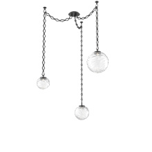 Hammerton SNB0092-03-MB-C-CH1-L3 - Gaia Multi Light Pendant Matte Black