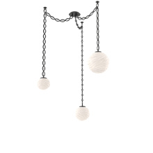 Hammerton SNB0092-03-MB-WL-CH2-L3 - Gaia Multi Light Pendant Matte Black