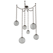 Hammerton SNB0092-06-FB-S-CH1-L1 - Gaia Multi Light Pendant Flat Bronze