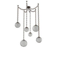 Hammerton SNB0092-06-FB-S-CH2-L1 - Gaia Multi Light Pendant Flat Bronze