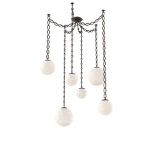Hammerton SNB0092-06-FB-WL-CH2-L3 - Gaia Multi Light Pendant Flat Bronze